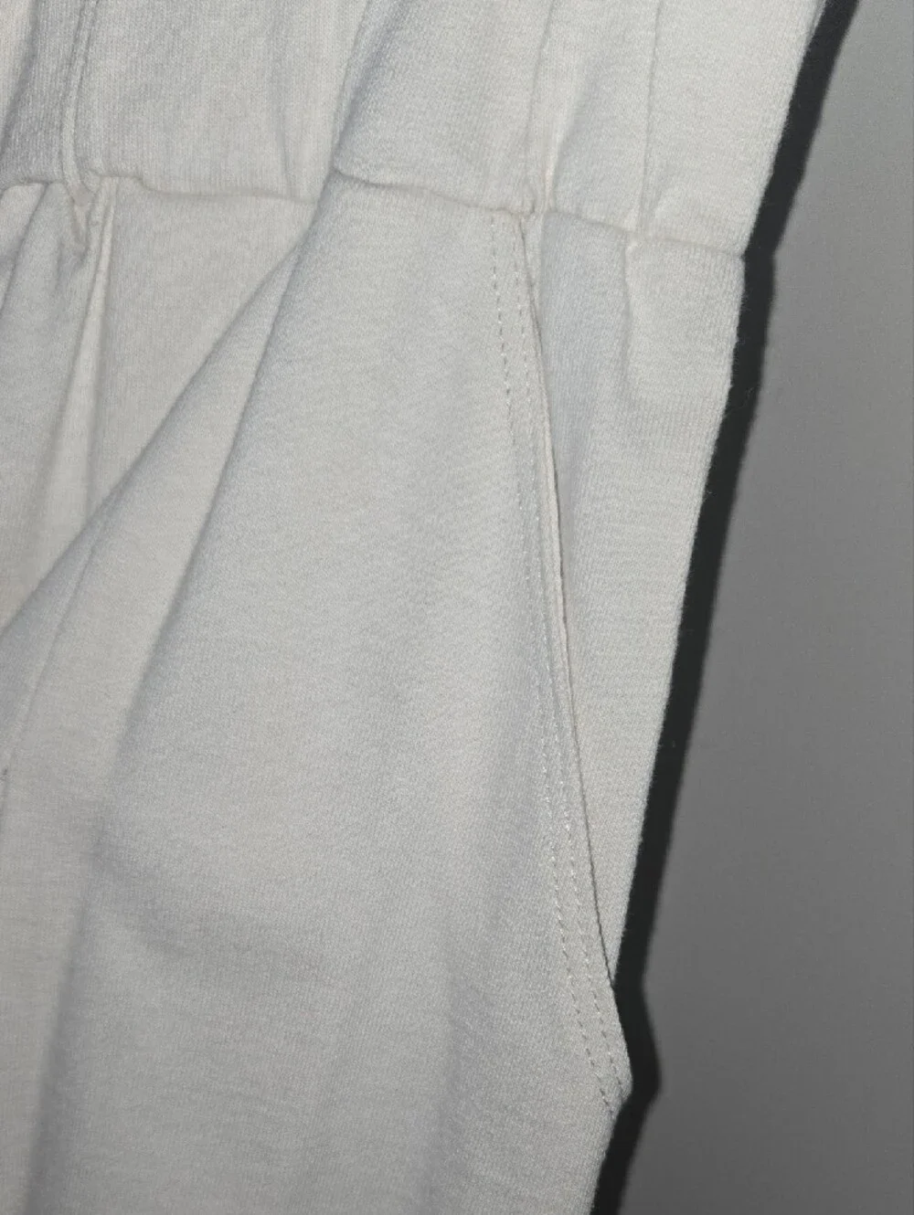 Free People Cream Wide-Leg Paperbag Waist Pants